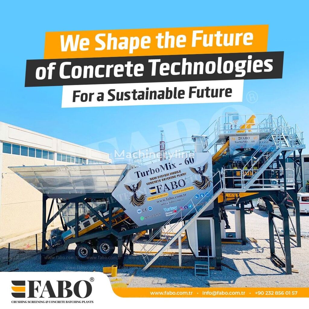 new FABO TURBOMIX-60 MOBILE CONCRETE MIXING PLANT concrete plant