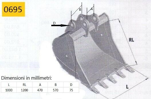 Trevi Benne 1000 excavator bucket